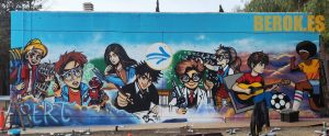 Graffiti Mural Institut Josep Lluis Sert Castelldefels Agora Batxillerat 300x100000